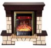 Каминокомплект Interflame Экстер темный дуб с очагом Majestic FX M Brass