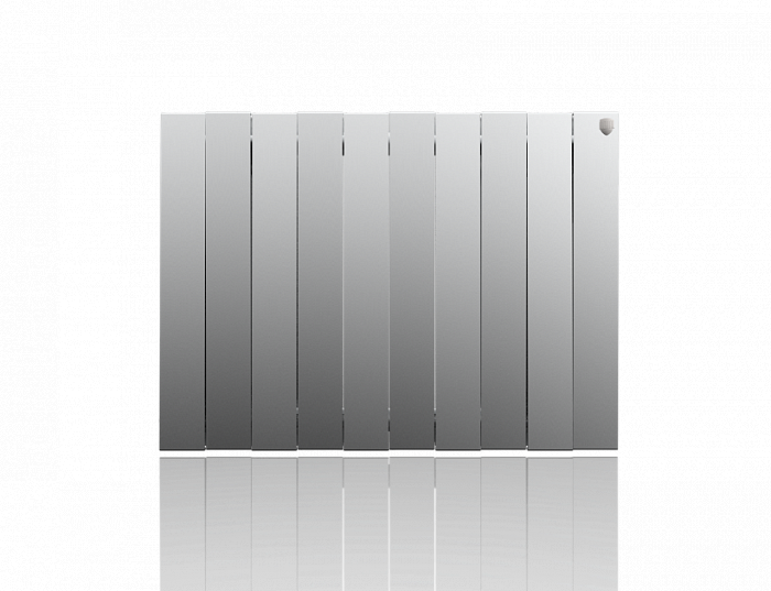 Биметаллический радиатор отопления Royal Thermo PianoForte 500 VD 10 секций Silver Satin