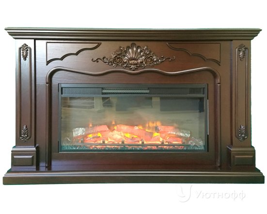 Каминокомплект Interflame Версаль коньячный дуб с очагом Foton 36 LED FX QZ