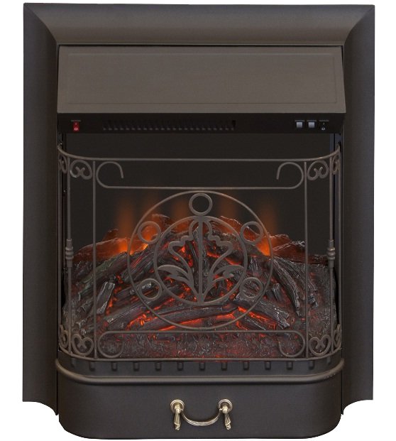 Каминокомплект Interflame Экстер М средний дуб с очагом Majestic FX M Black