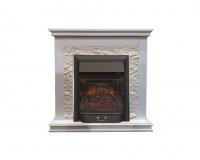 Каминокомплект Interflame Сиена сланец белый с очагом Majestic FX M Black