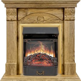 Каминокомплект Royal Flame Dublin RUSTIC (Разборный) с очагом Majestic FX M Brass дуб натуральный